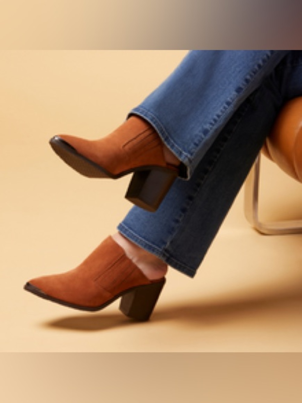 NYDJ Wilma suede Slip-On Mule Booties